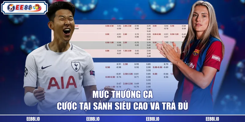 Mức thưởng cá cược tại sảnh siêu cao và trả đủ
